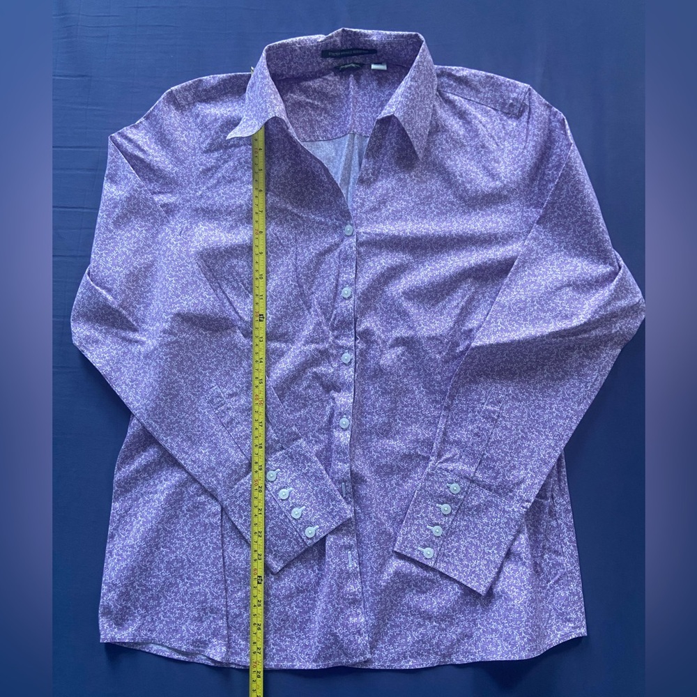 Eddie Bauer Purple Button-Up Shirt in Tall Size - Picture 10 of 12